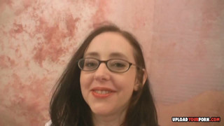 Nerdy mature babe pleasures and old man
