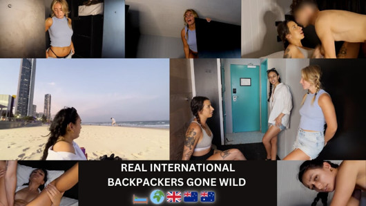 I Sneak Into a Real Backpacker Hostel Dorm Room and Convince Them All to Fuck!!