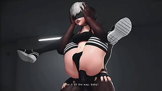 While 2B is away, 9S decides to explore his feminine side (Nier Automata JOI) (Feminization)