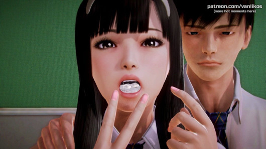 Waifu Academy - Big Tits Beautiful Asian 18yo Schoolgirl Teen Sucks A Big Cock And Swallows Cum Right In
