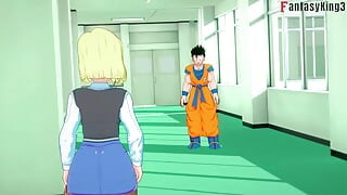 Android 18 likes that Videl watches her fuck Gohan - DragonBall Zex Series