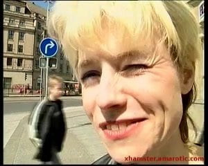 Blonde from the street shows her body
