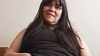 ,Son's friend wants to see my mature hairy pussy,