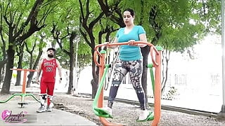 My sexy and hot neighbor is in the park and when I see her there she proposes that I fuck her and I accept