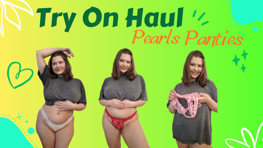 Pearls Panties Try On (Video with such panties already on my OF or Fansly tinni angelll )
