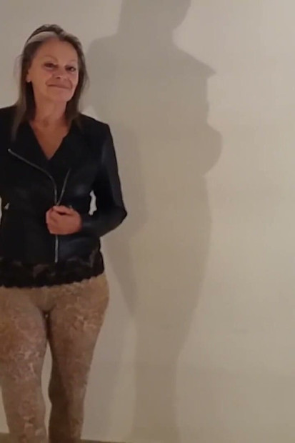Grandma Is Sexy in Her Leopard Leggings
