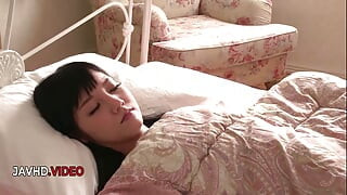 Rei Mizuna's Intense Japanese Threesome with Blowjob and Creampie