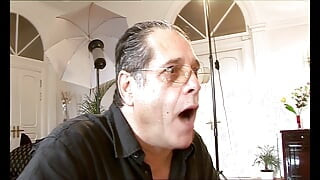 Two women on fire against a big Italian cock