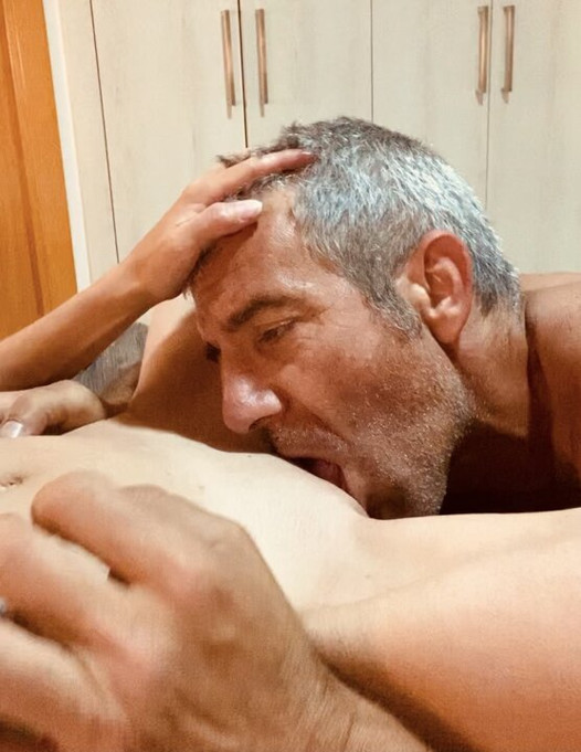 Sweet Milf Is Fucked by Mature Man with a Dildo