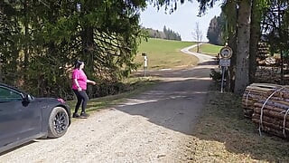 Ladylena Does Everything for a Drive-thru / Caught / Fuck / Blowjob / Outdoor