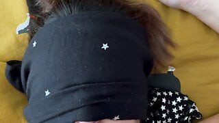 Dirty Talking British Slutwife Is Blindfolded & Sucks Cuck Hubby’s Dick Before Getting Fucked & Spunked Up