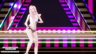 MMD NewJeans - Hype Boy - Ahri and Seraphine Sexy Kpop Dance League of Legends Hentai 4K 60FPS